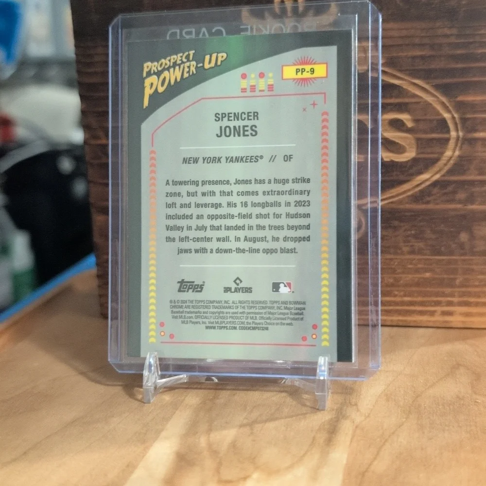 2024 Bowman Chrome Spencer Jones Prospect Power-Up Rookie Card Yankees 🔥🔥🔥 - Picture 3 of 3
